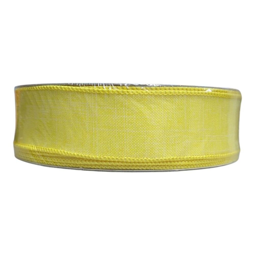 Member's Mark Wired Edge Premium Spring Ribbon, 1.5in Wide x 50yds - Yellow